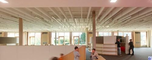 Mädchen schaut sich ein Augenmodell an Mädchen schaut sich ein Augenmodell an